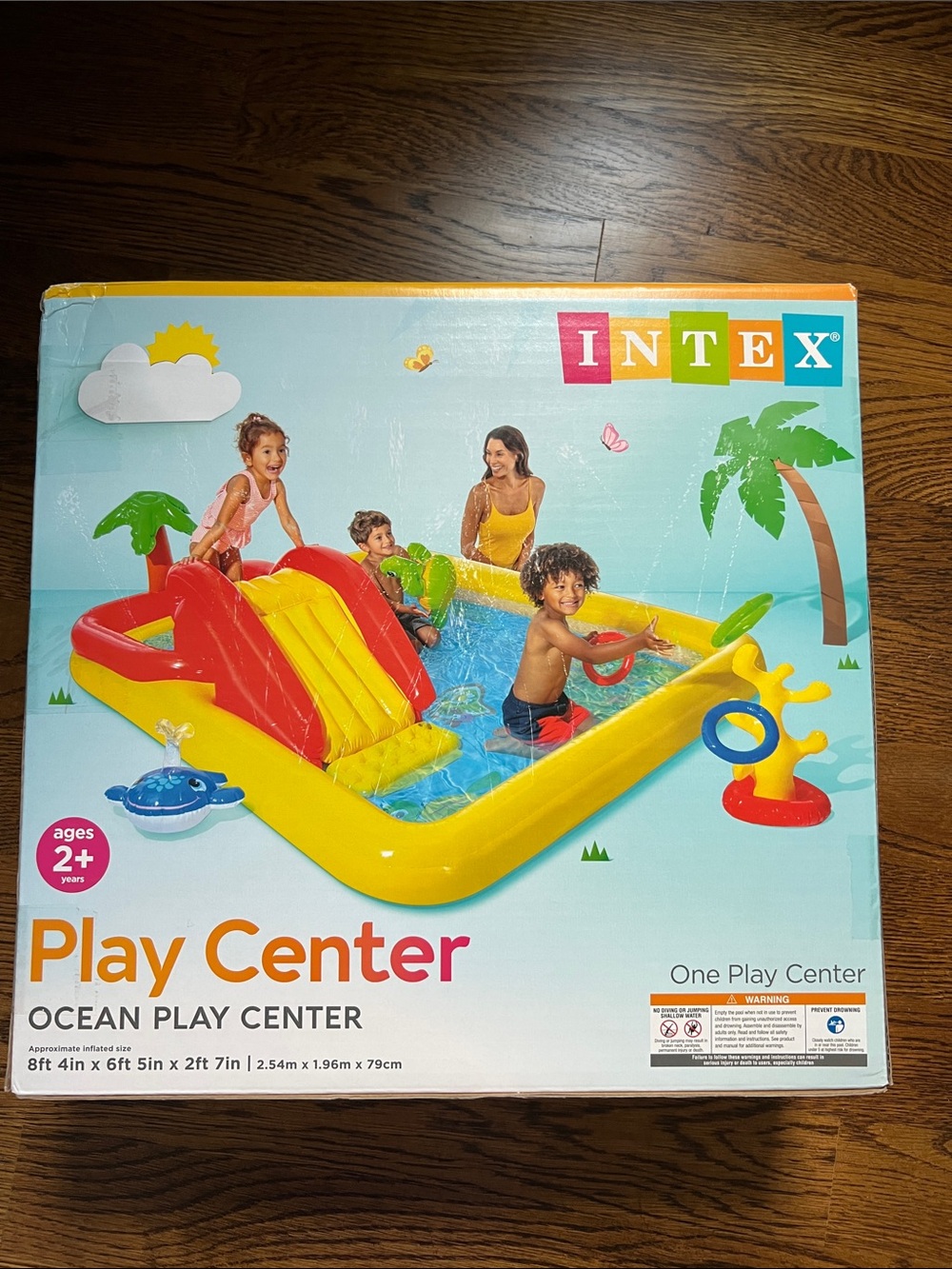Intex 100" x 77" Inflatable Outdoor Set Water Slide and Built-in Sprayer NIB